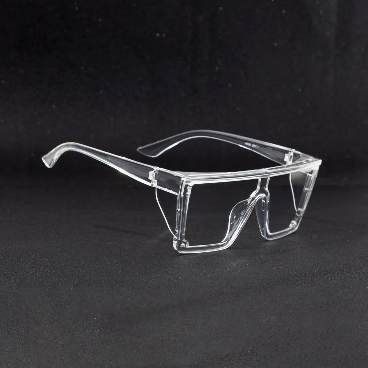 AnsiZ87 - Gafas de sol de seguridad de diseño para hombres y mujeres, grandes, planas, cuadradas, modernas, con espejo lateral
