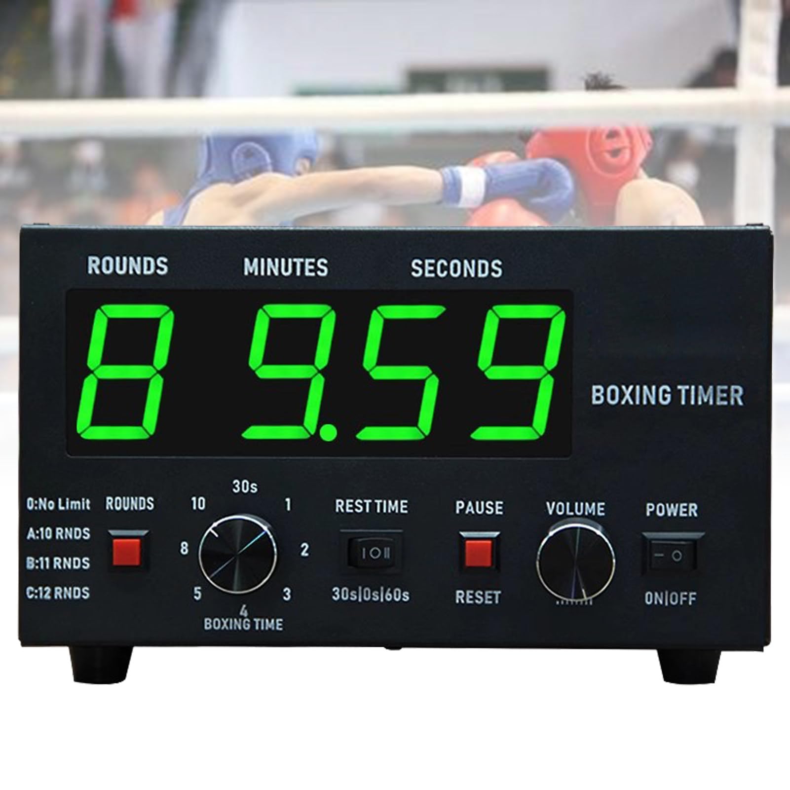 Timer a intervallo, timer per allenamento, boxe, orologio da palestra con cicalino, timer per allenamento a LED per uso domestico e all'aperto, perfetto per fitness ed esercizio fisico