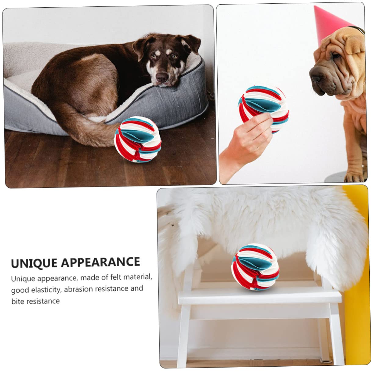 Supvox 3stücke Pet Dog Sniff Toy Interaktives Schnüffelspielzeug Für Welpen Buntes Kauspielzeug Aus Sicherem Material Langsame Futterzufuhr Für Drinnen Und Draußen