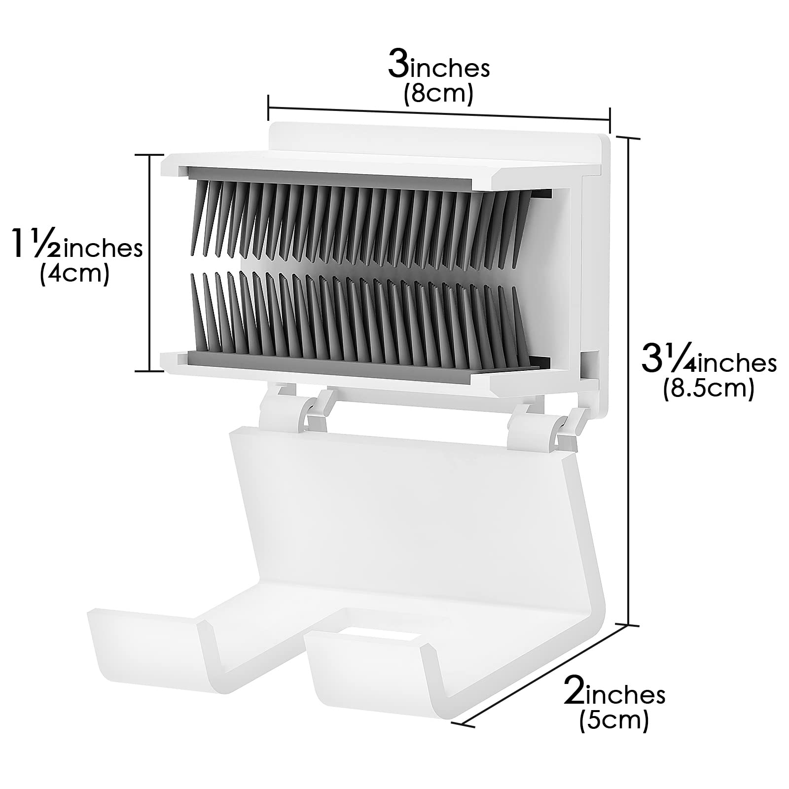 Linkidea Shower Wall Catcher, Hair Trap for Shower Drain Bathroom Wall Reusable Hair Collector for Bathtub Shower Drain (White) - Image 2