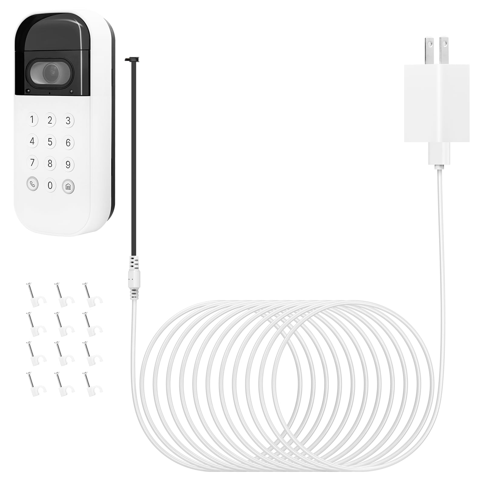 Power Cable and Adapter for myQ Smart Garage Door Video Keypad,Outdoor Weatherproof Power Cable,Power Adapter Kit for Continuous Charging (13ft/4m)-image-17