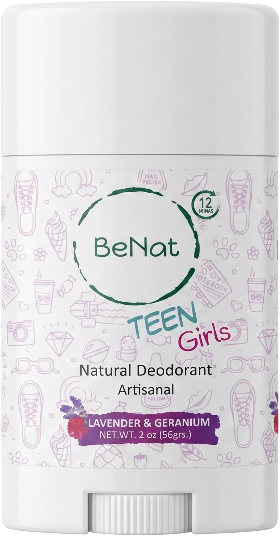 All Natural Deodorant For Teen Girls 100% Natural Aluminum-Free Carcinogen Free Kids Deodorant For Girls Clinically Proven To Be Safe For Children and Teenagers