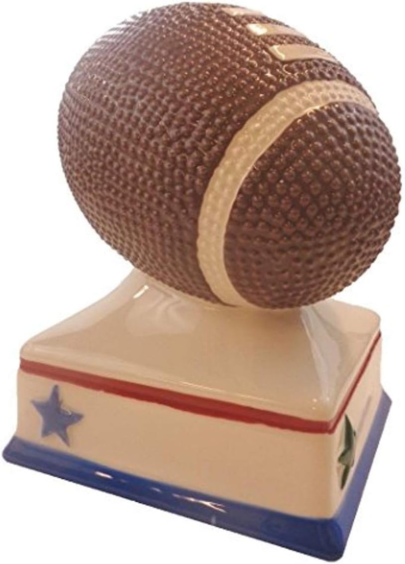 Ceramic Football Coin Piggy Bank