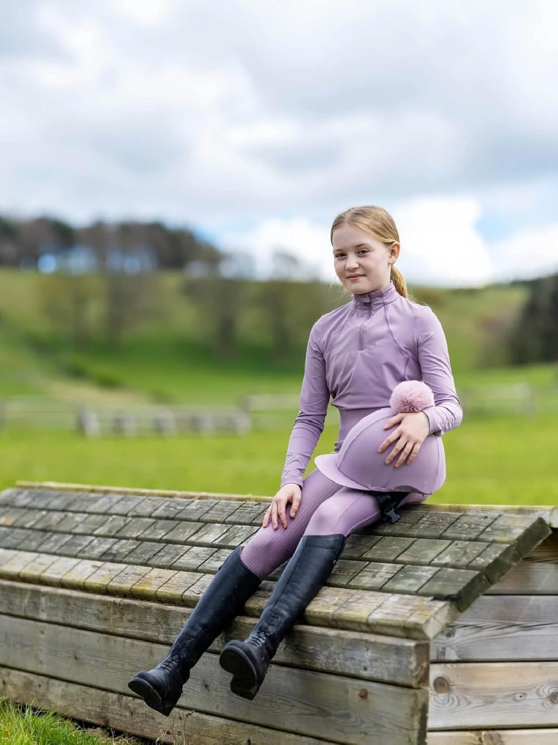 LeMieux Young Rider Base Layer Top - Children's Athletic Thermal Shirts -Kids Equestrian Apparel & Gear for Horseback Riding