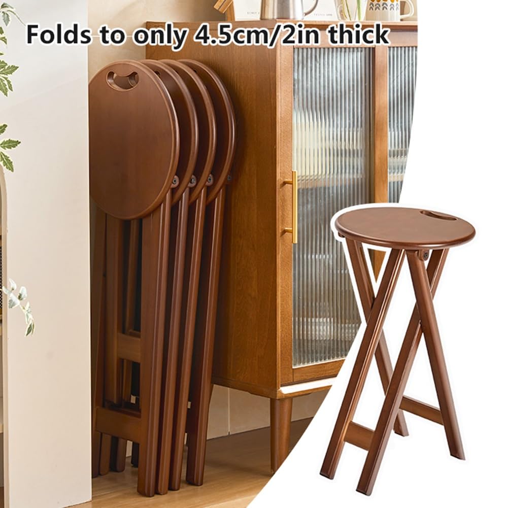 Amazon｜43/60cm ポータブル 折り畳み キッチンスツール 竹製