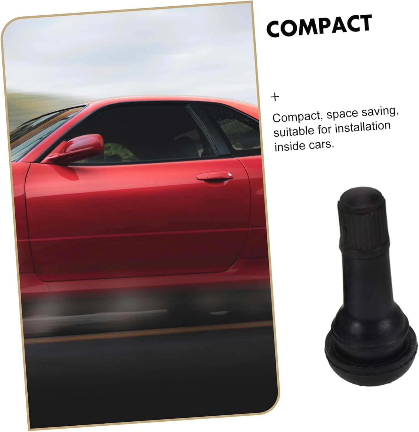 Sosoport 100Pcs Rubber Tire Valve Stems for Cars Easy Installation High Temperature Resistance Versatile Fit for Multiple Vehicle Types Durable Car Tire Accessory