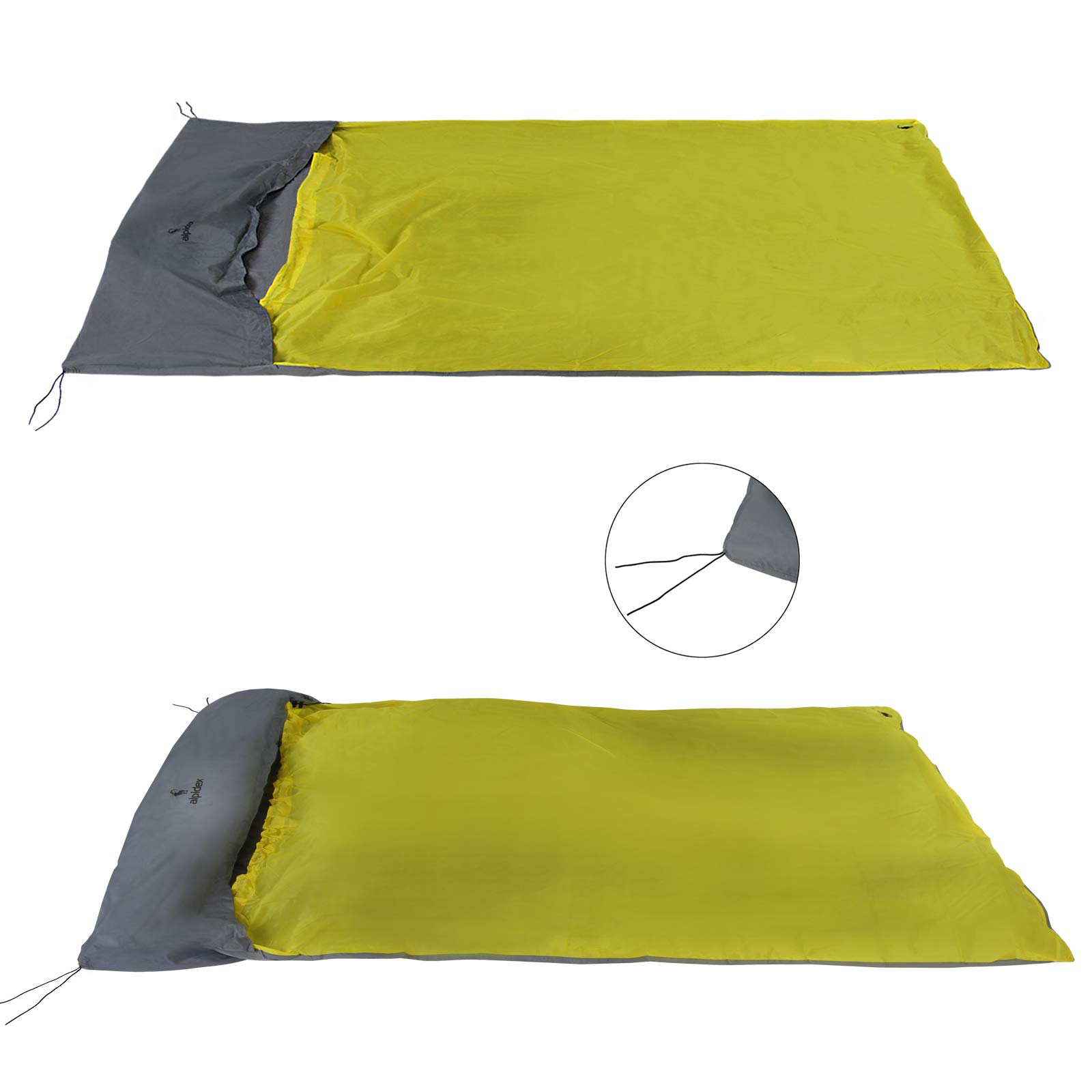 ALPIDEX Bivy Cortaviento Impermeable 2 Tamaños Funda Vivac 1-2 Personas Saco Dormir Emergencia Termico Legero