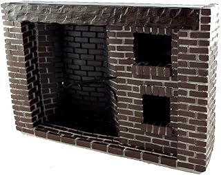 Town Square Miniatures Colonial Fieldstone Walk in Fireplace