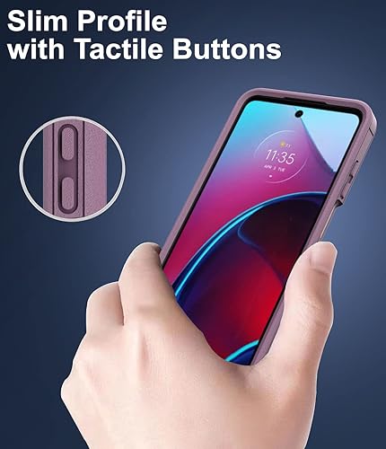 Miniatura 5 de Dahkoiz Funda para teléfono Motorola Moto G Stylus 4G (2022), con protector de pantalla de vidrio templado, cubierta de puerto a prueba de polvo,
