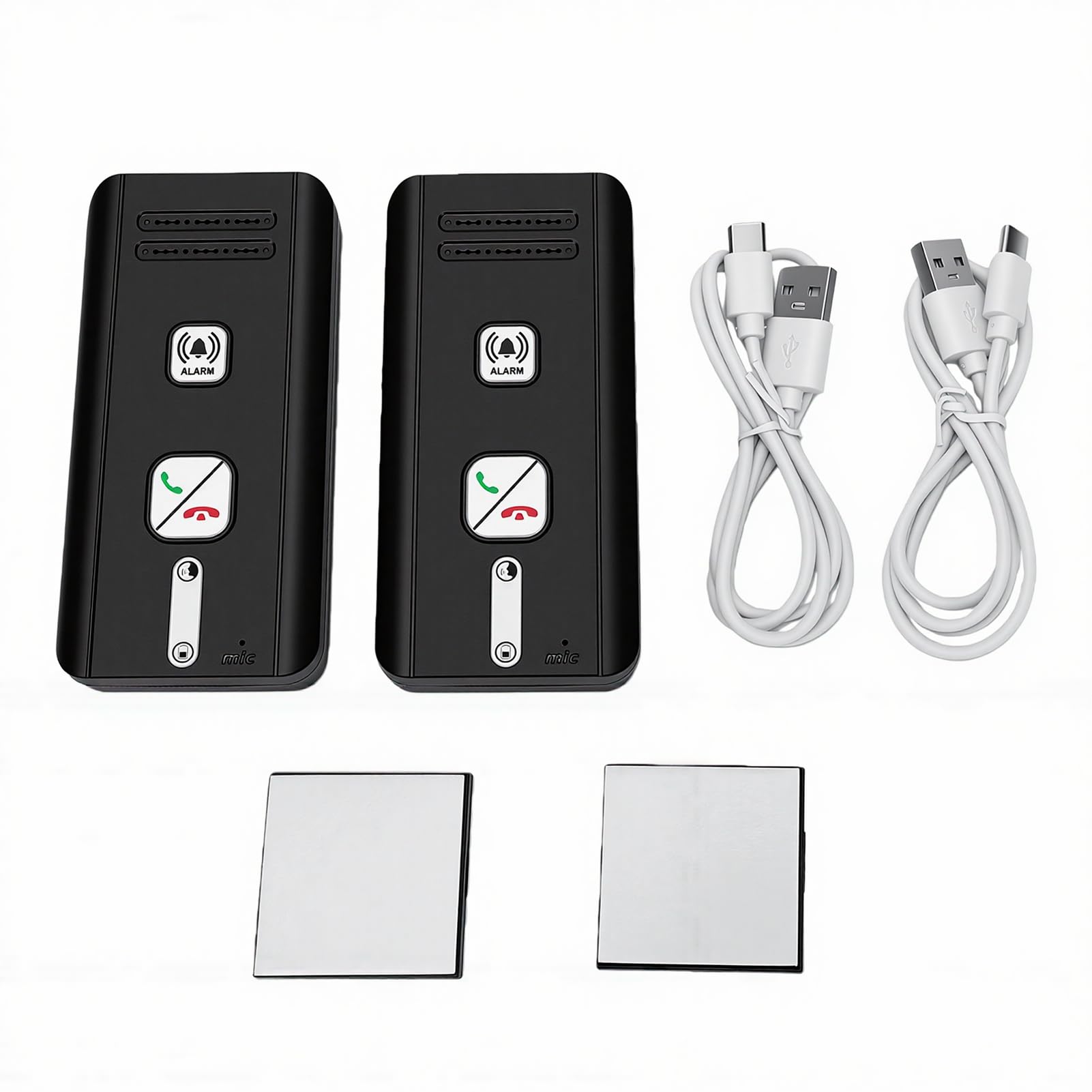 Bewinner Système D'Interphone sans Fil à 2 Voies, Interphone Domestique Duplex Intégral Longue Portée de 500 M avec Réponse Automatique et Diffusion de Groupe, pour le Bureau à Domicile (BLACK)