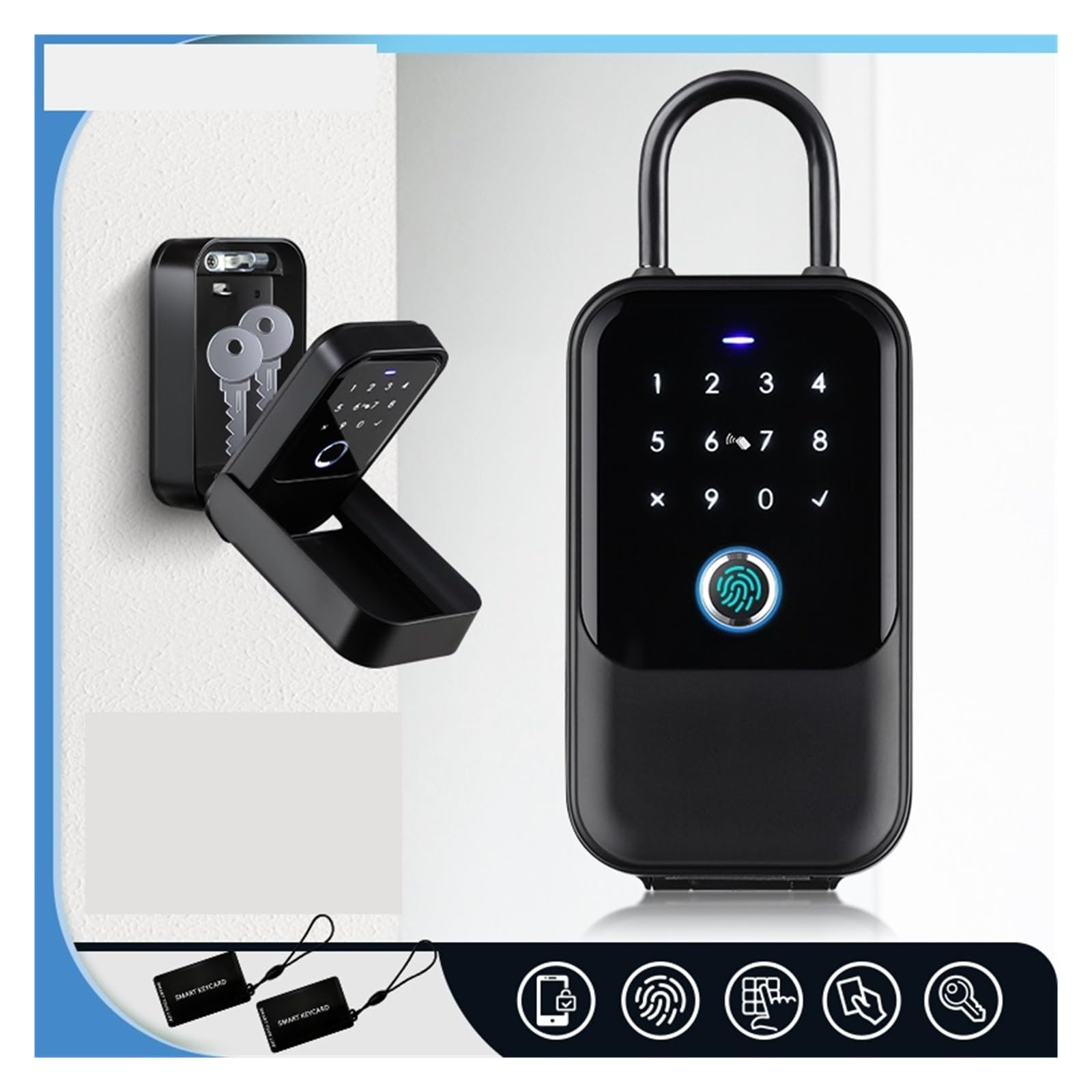 Sejf, Smartkey Lock Box Bezprzewodowy sejf na klucze elektroniczne z blokadą Bluetooth Smartlock do kłódki kluczem domowym(K5 TY)