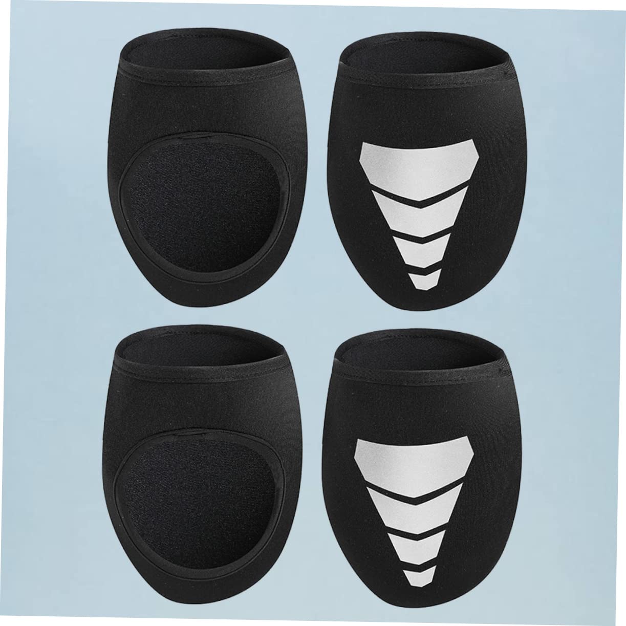 TOBBOMEY Waterproof Warm Cycling Overshoes 2 Pairs Anti-Slip Shoe Covers Reflective Outdoor Cycling Accessory