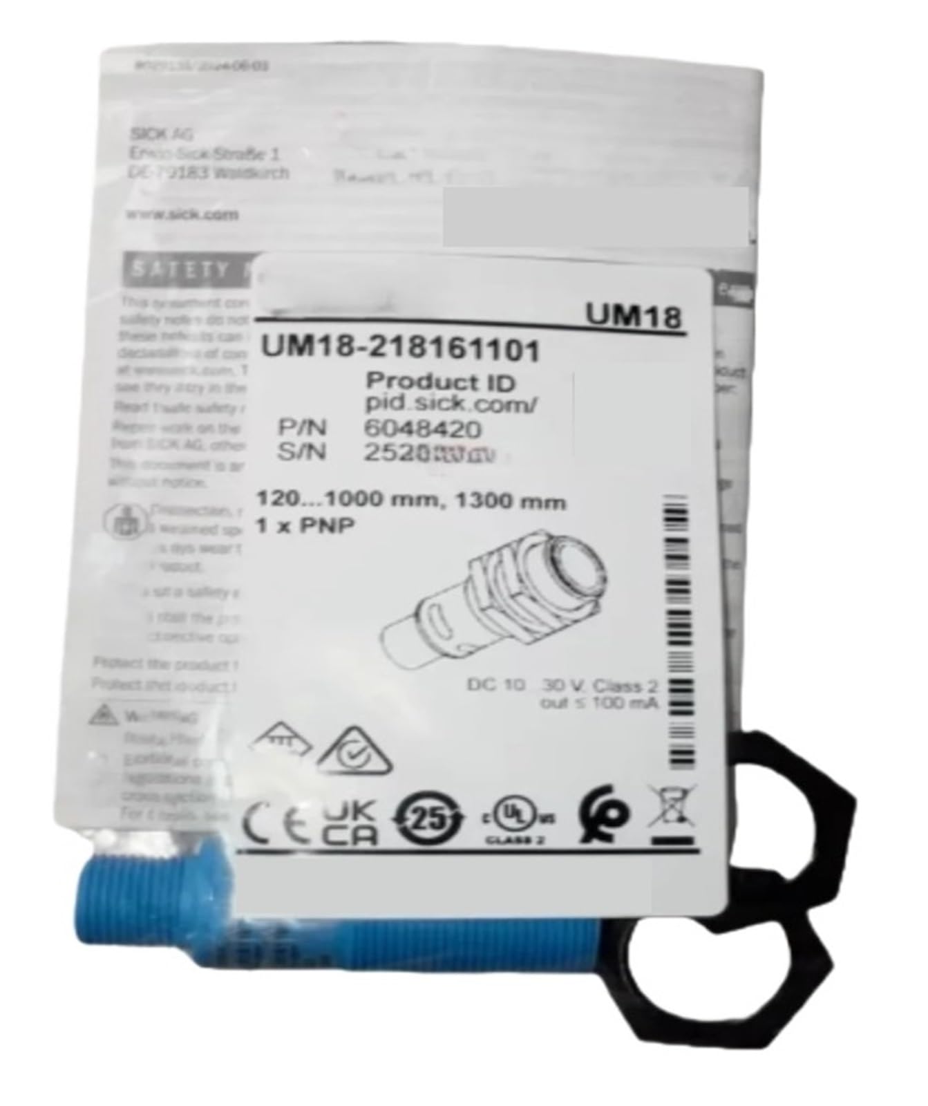 Capteur UM18-218161101 de proximité ultrasonique M18 pour automatisme