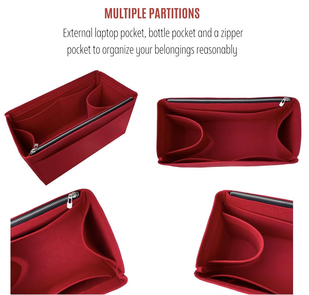 Divitize Premium Organisateur de Sac compatible avec Keepall 25/35/45/50/55/60/City — Feutre Doux, Fond Renforcé, Couverture Totale, +24 Couleurs (Sienna, for Keepall 60)