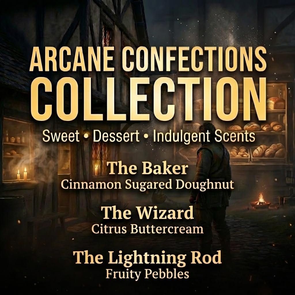 Fable Beard Co. Beard Oil - Arcane Confections Collection, Doughnuts, Buttercream & Fruity Cereal, Natural Beard Oil for Men with Jojoba & Argan Oils, Vitamin E, Beard Softener, Made in USA (3 Fl Oz)