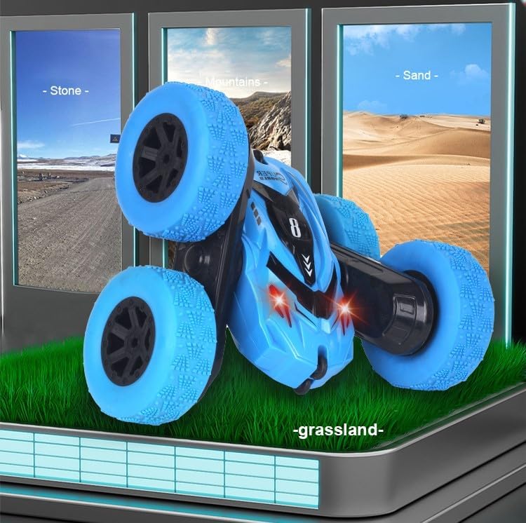 Miniatura 4 de Auto de control remoto, auto eléctrico de carreras de 2.4 GHz, auto RC de doble cara con giro de 360, autos de juguete giratorios de alta velocidad