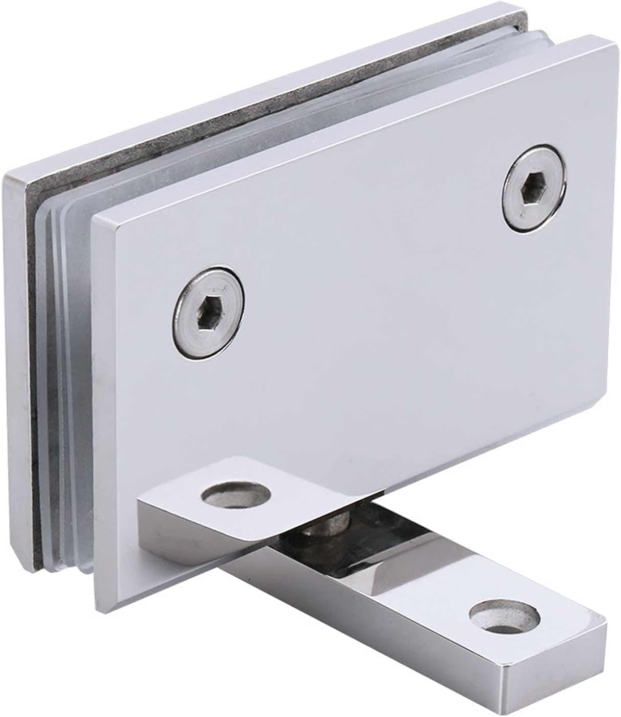 Glass Shower Hinge, Heavy Duty 360 Degree Glass Door Cabinet Display Clip