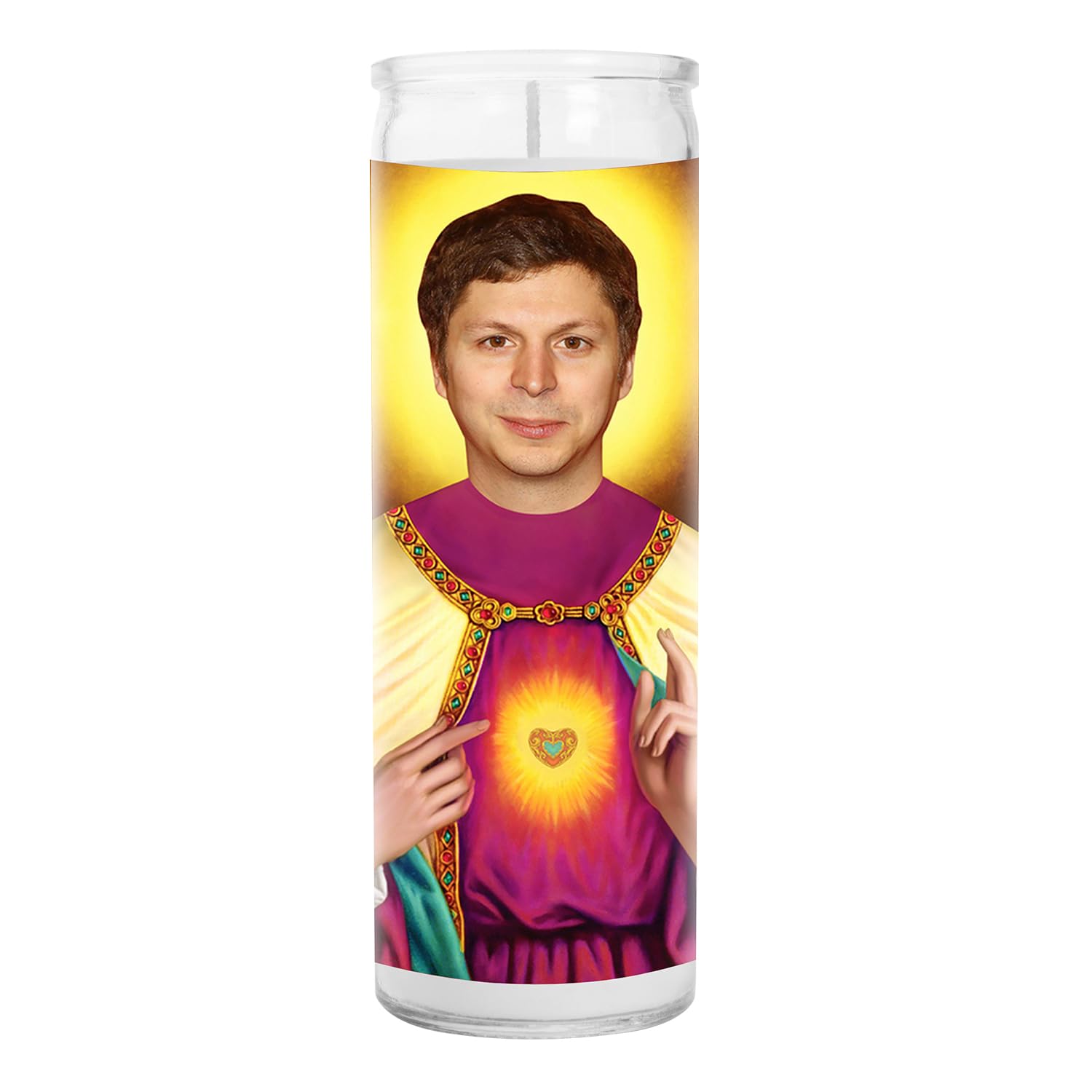 Michael Cera Celebrity Glass Jar Candle – Unscented Handmade Soy Wax Votive Candle – Unique Gift for TV Show Fans & Movie Lovers – Home Decor Collectible for Living Room & Office