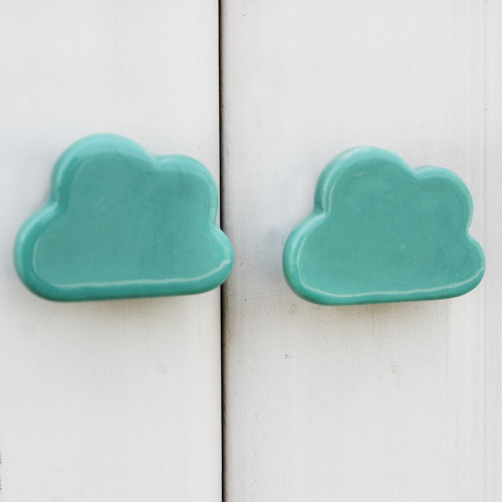 IndianShelf 4 Pack Green Cloud Ceramic Drawer Knobs for Kitchen Cabinet Hardware Door Decorative Dresser Pulls Luxurious Chest (B06VVKN1GR) Amazon Price History, Amazon Price Tracker