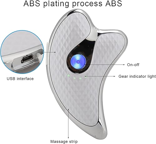 Miniatura 6 de Herramienta facial Gua Sha, Gua Sha eléctrica, Herramienta para esculpir la cara, masajeador raspador facial microcorriente, Instrumento de raspado