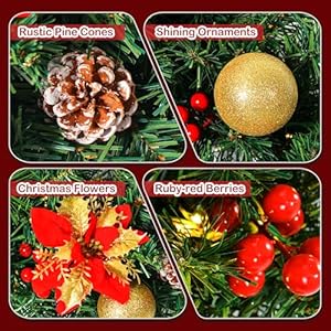 24inch Extra Large Pre-lit Christmas Wreath 8 Modes Lighting Artificial Deluxe Lighted Christmas Wreath Decorations Ornament with LED Lights Door Window Fireplace Decor Timer Function (24 INCH) 24inch Extra Large Pre lit Christmas Wreath 8 Modes Lighting Artificial Deluxe Lighted Christmas Wreath Decorations Ornament with LED Lights Door Window Fireplace Decor Timer Function 24 INCH