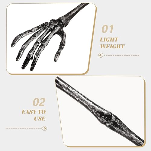 Miniatura 4 de Luxshiny 2 piezas de Halloween Esqueleto Manos Ensalada Tong Halloween Cuchara de ensalada Calavera Tong Halloween Cocina Vajilla para fiesta de