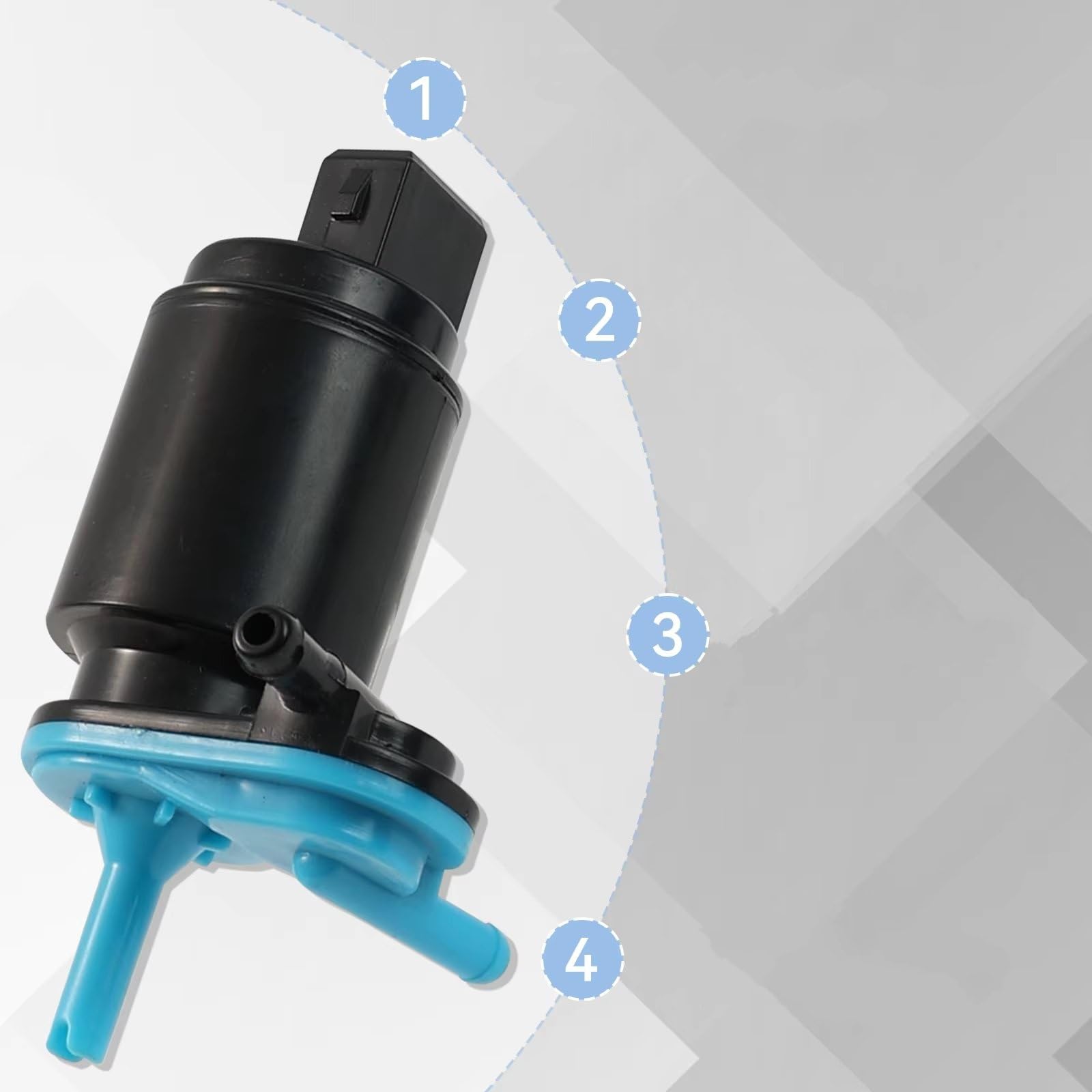 Pumpe Scheibenreinigung Kompatibel Mit Vauxhall Für Zafira A 1999–2005 Für Agila 2000–2008 Auto Vorne Hinten Scheibenwaschpumpe Motor Tülle 90585362
