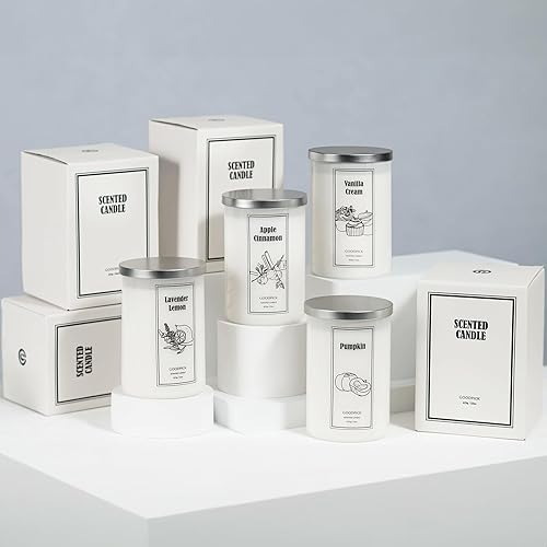 Miniatura 5 de Goodpick Vela perfumada de vainilla de 22 onzas, velas decorativas para fragancia del hogar, regalos para mujeres, regalo de Navidad, cumpleaños,