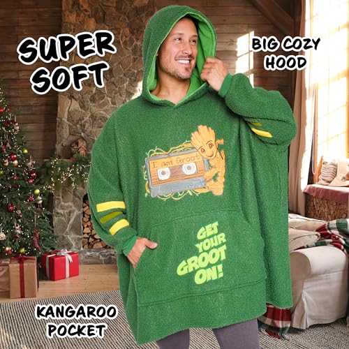 Sweat polaire homme Marvel pull plaid oversize chaud taille unique