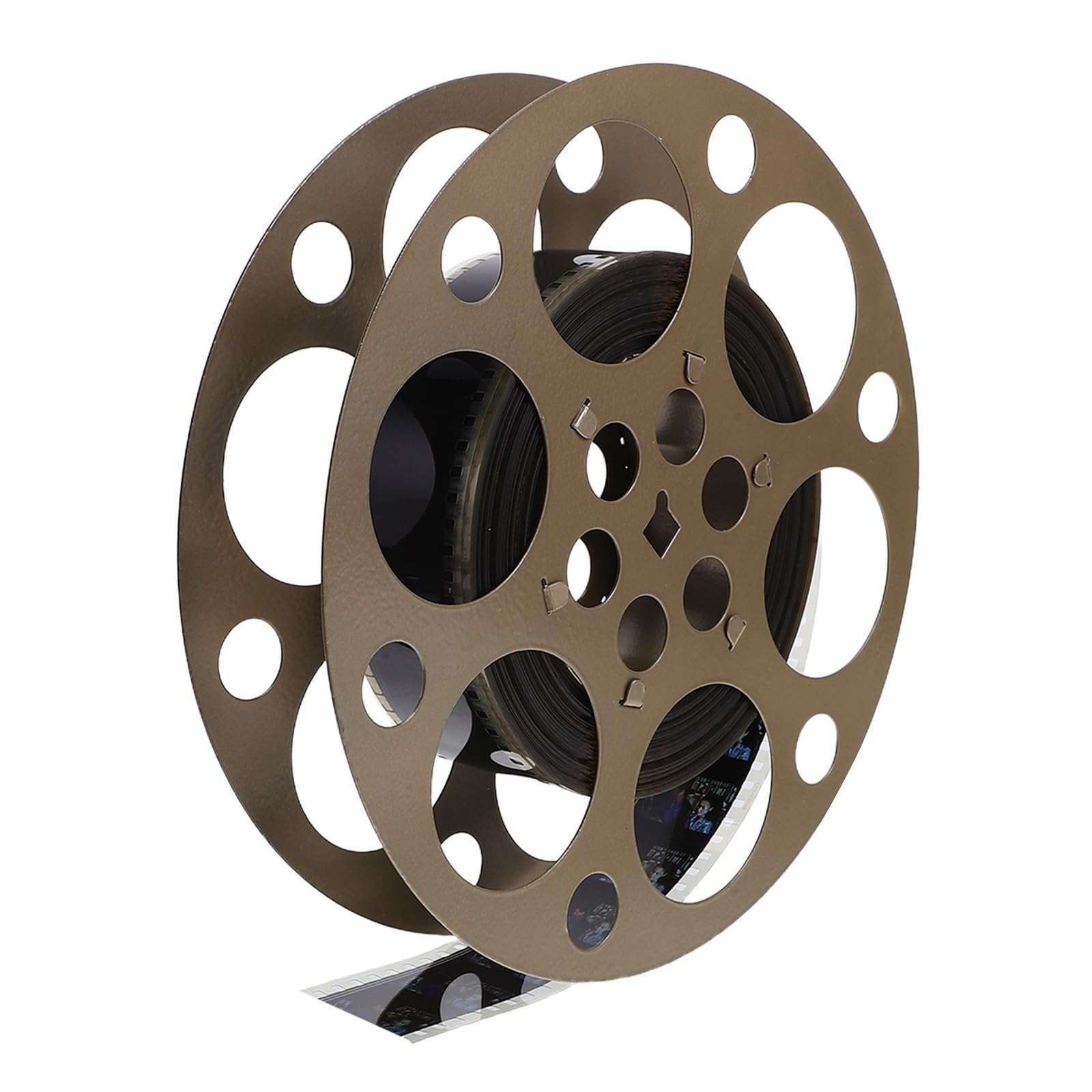jojofuny Decorazione retrò e Vintage di Pellicola Ferro in Forma Bobina Cinematografica Oro da 18cm Disposizione Flessibile Cinema per Feste a Tema Atmosfera