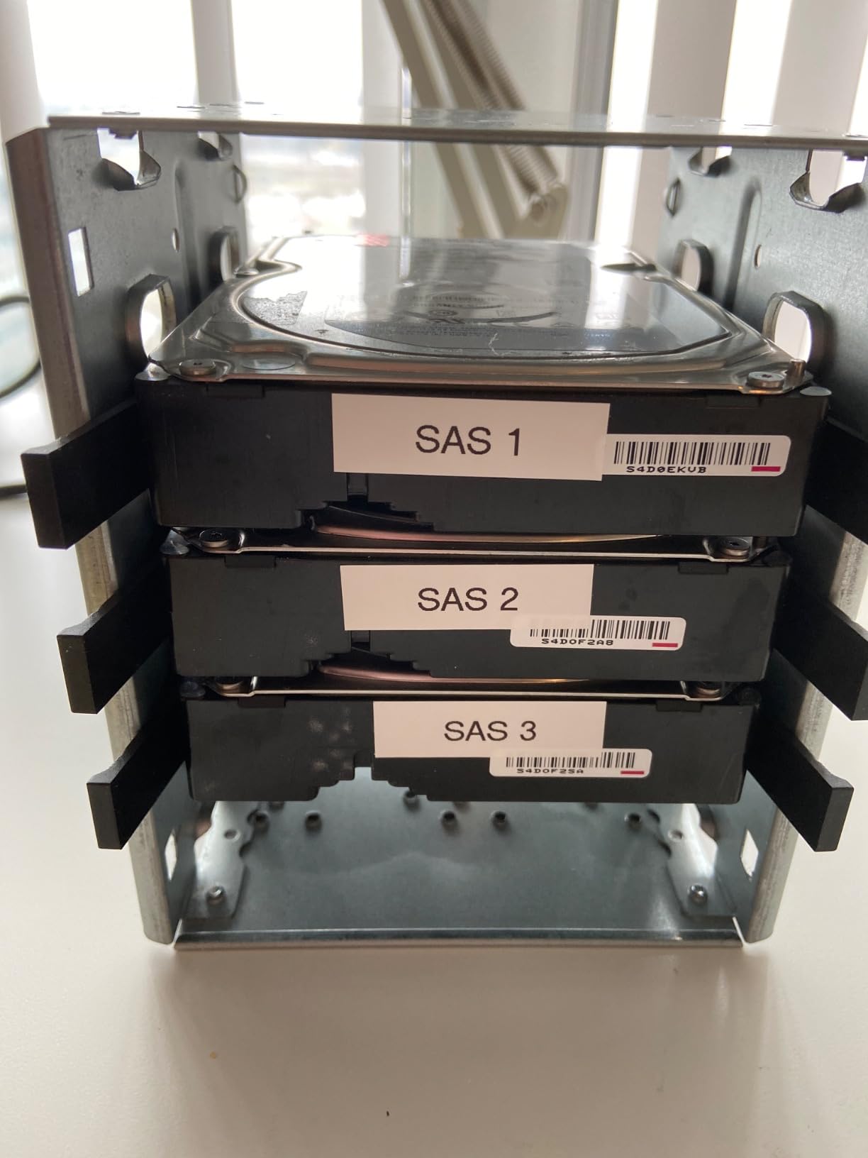 5x3 Rack Stainless Steel Hard Drive Cage, 5.25