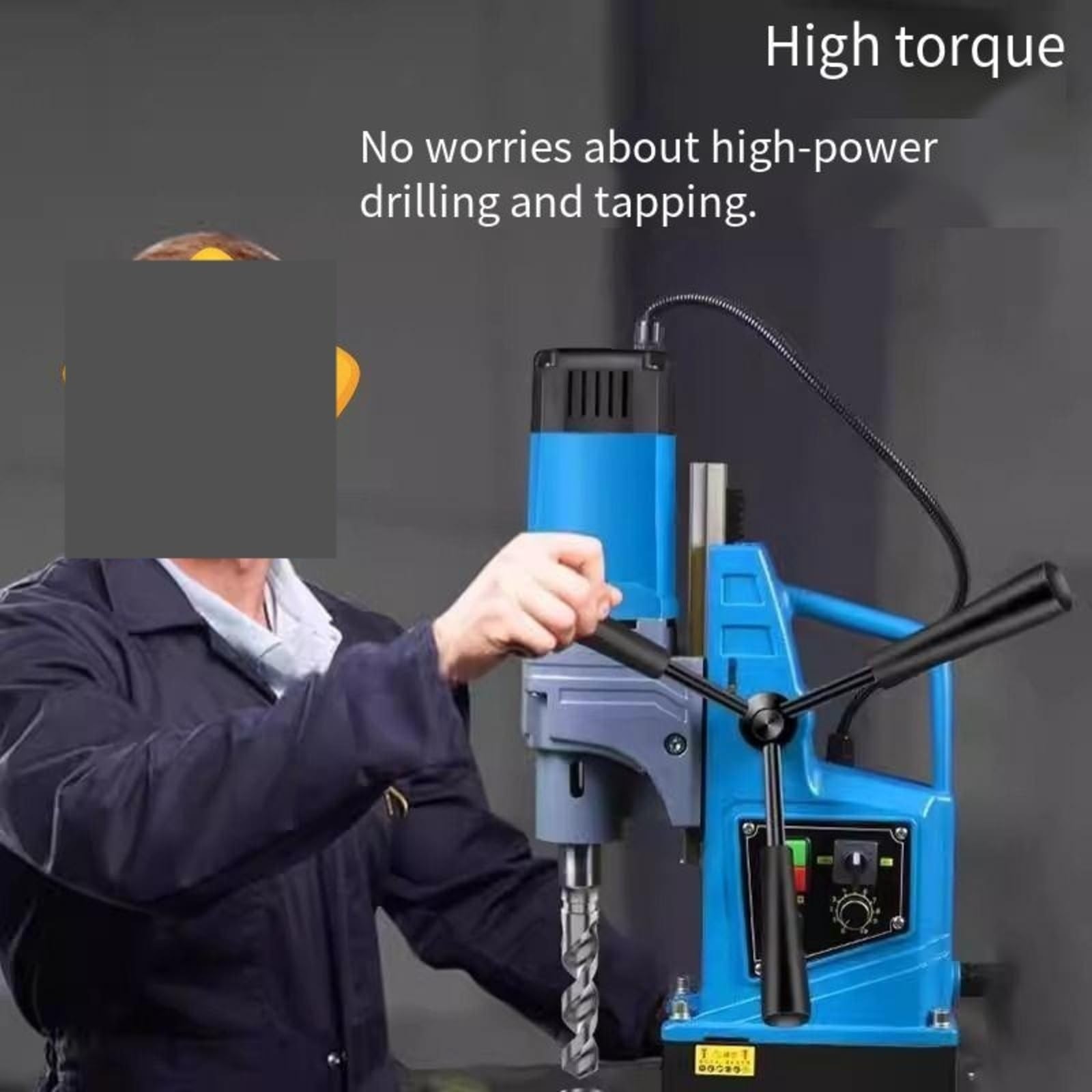 Taladro Magnético, Prensa de taladro magnético Industrial multifuncional, máquina perforadora núcleo portátil con velocidad Variable para placa acero hueca(1580Adjustable speed)