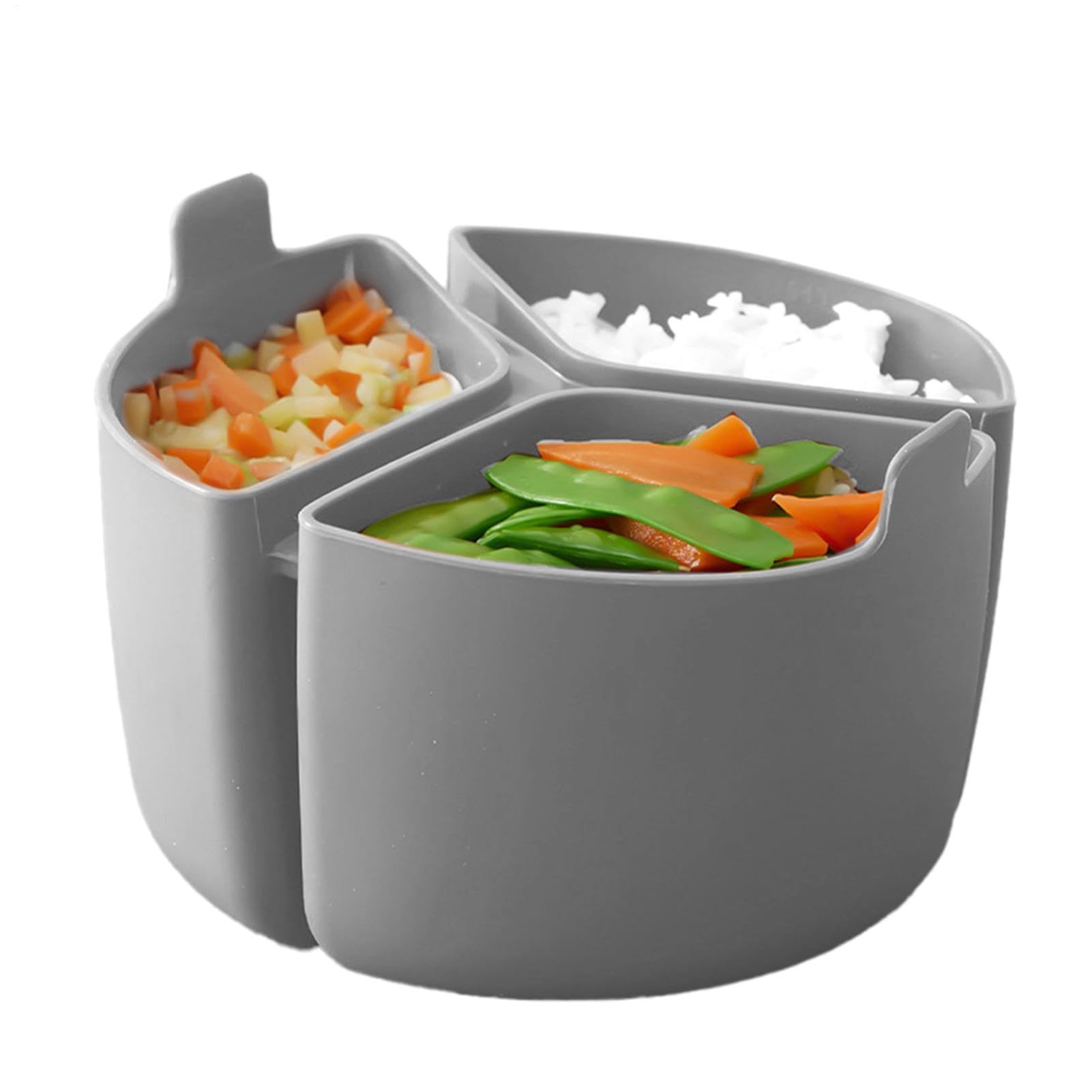 Revestimiento de silicona para cacerola – Divisor triple de cocción lenta de 3 compartimentos, inserto duradero apto para lavavajillas | Separador de partición de cocina Flexible apto para horno para