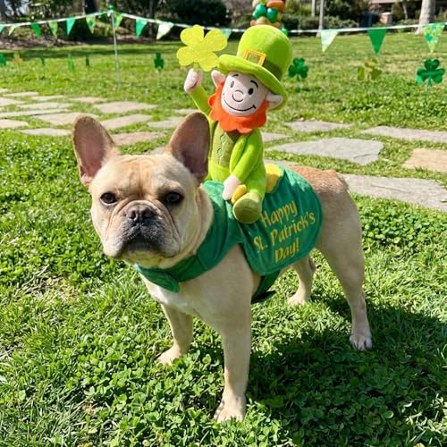 Disfraz divertido de duende irlandés para perros medianos miniatura 5