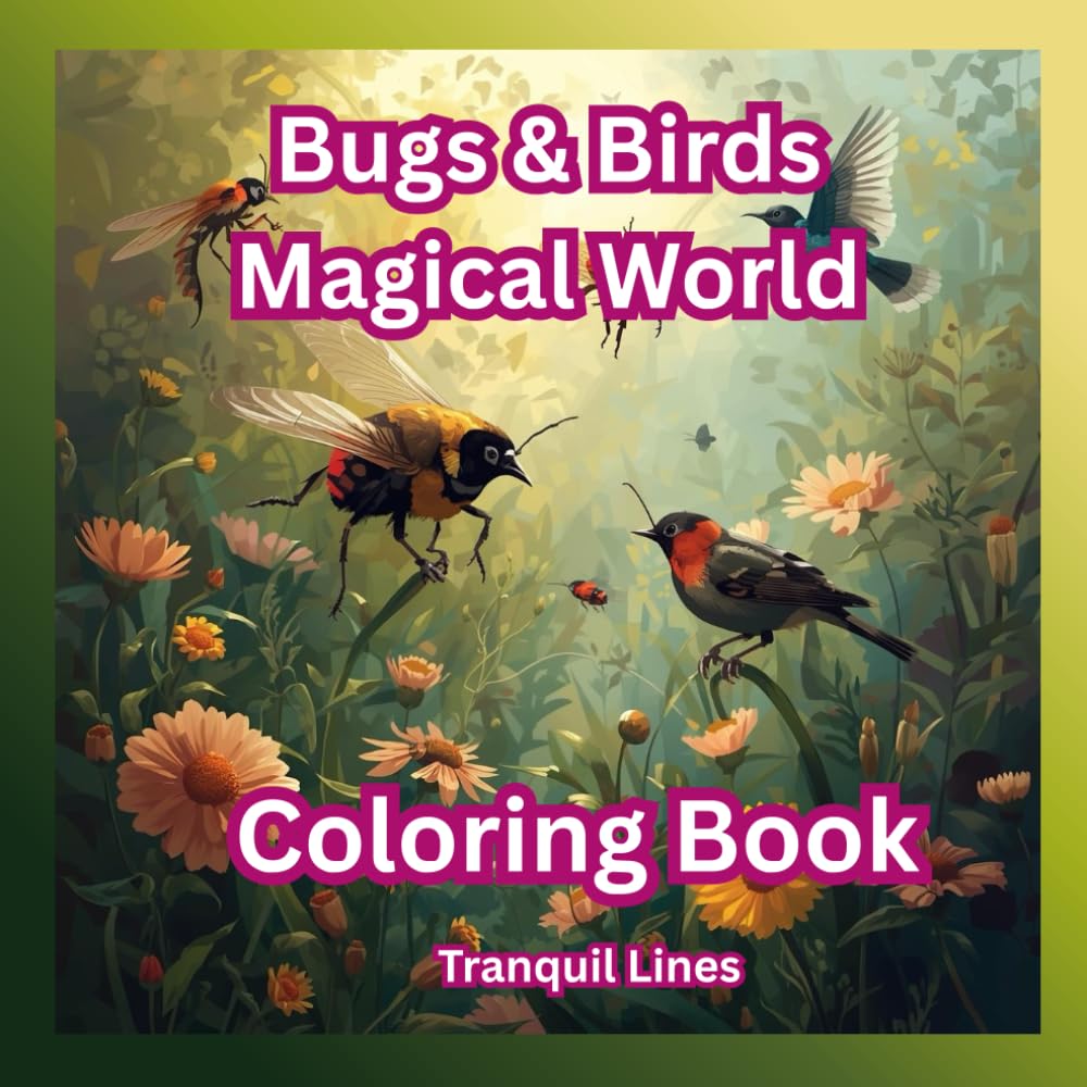 Bugs & Birds Magical World Coloring Book