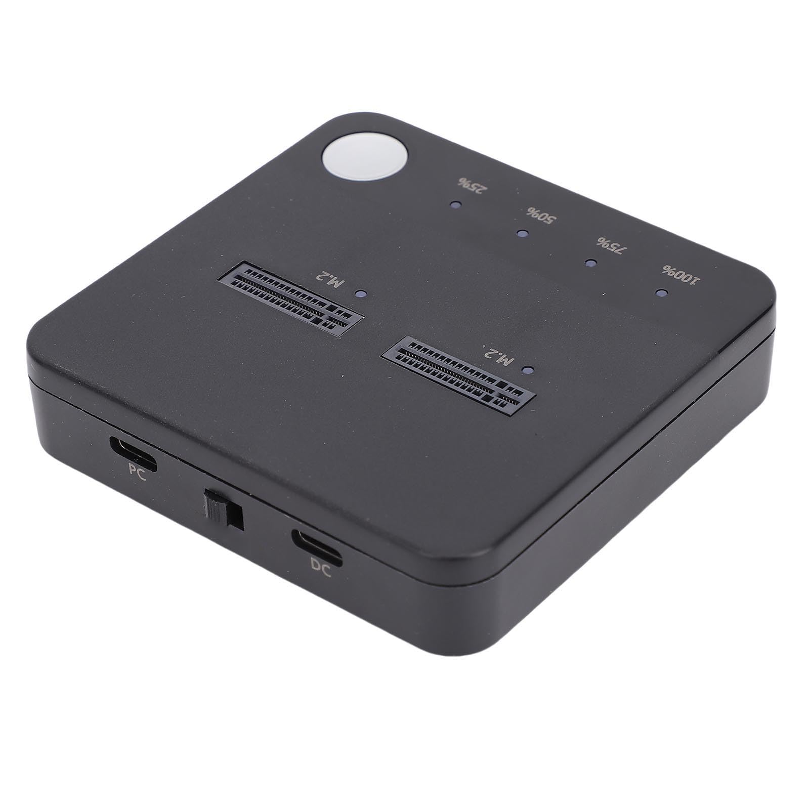 Duplicatore di Dischi Rigidi M.2 Dock Station NVMe Dual Bay Cloner con velocità di 20 Gbps per Professionisti IT e Giocatori