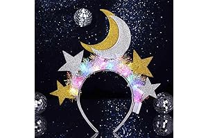 EARENT Light Up Star Headbands Led Glow Moon Hair Bands
