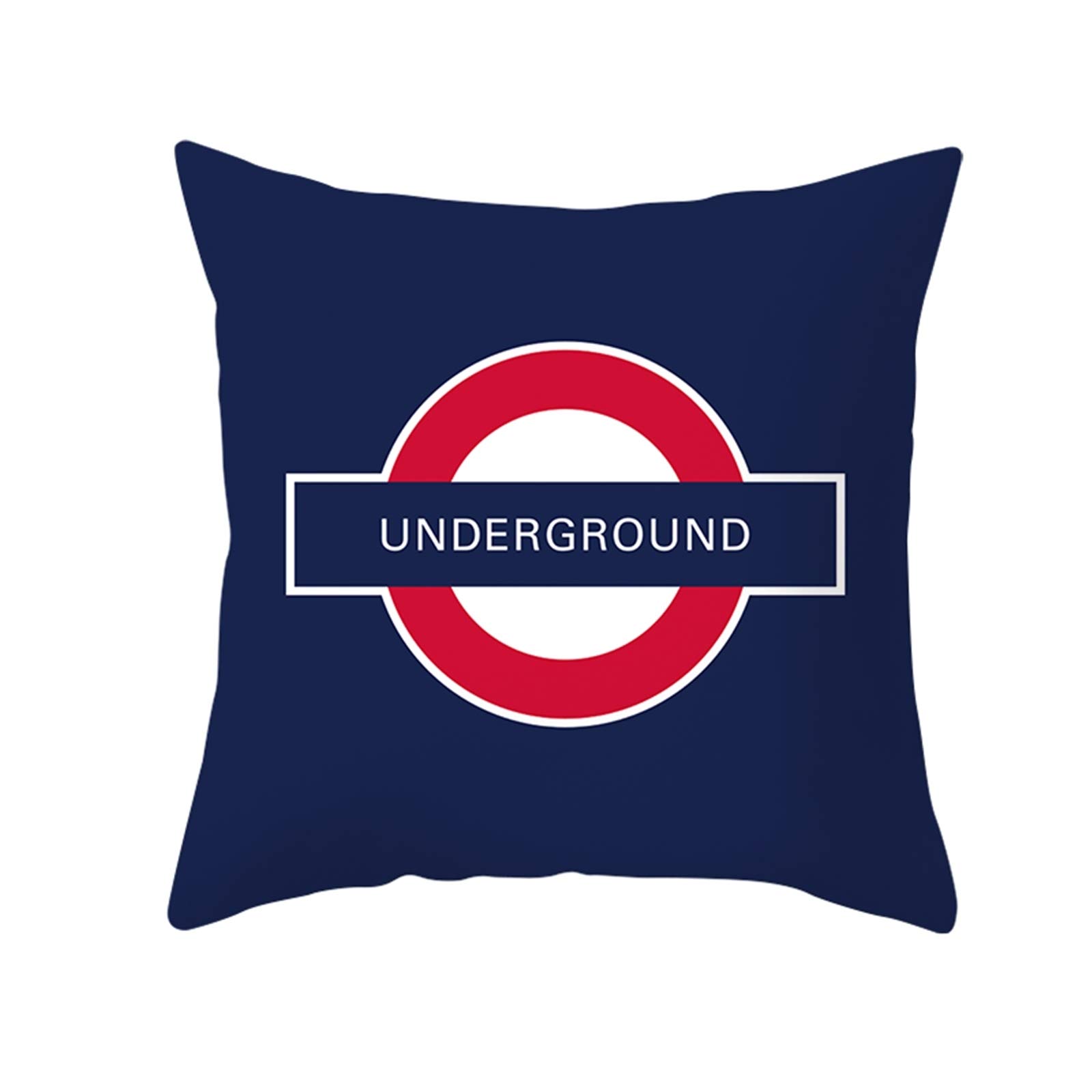 EHOMERY Pillow Cover King Size Cushion Covers Neutral Underground Red Round Velvet Throw Pillow Covers Pillow Covers Decorative Cushion Cover With Tassels Dark Blue Red 18X18 Inches