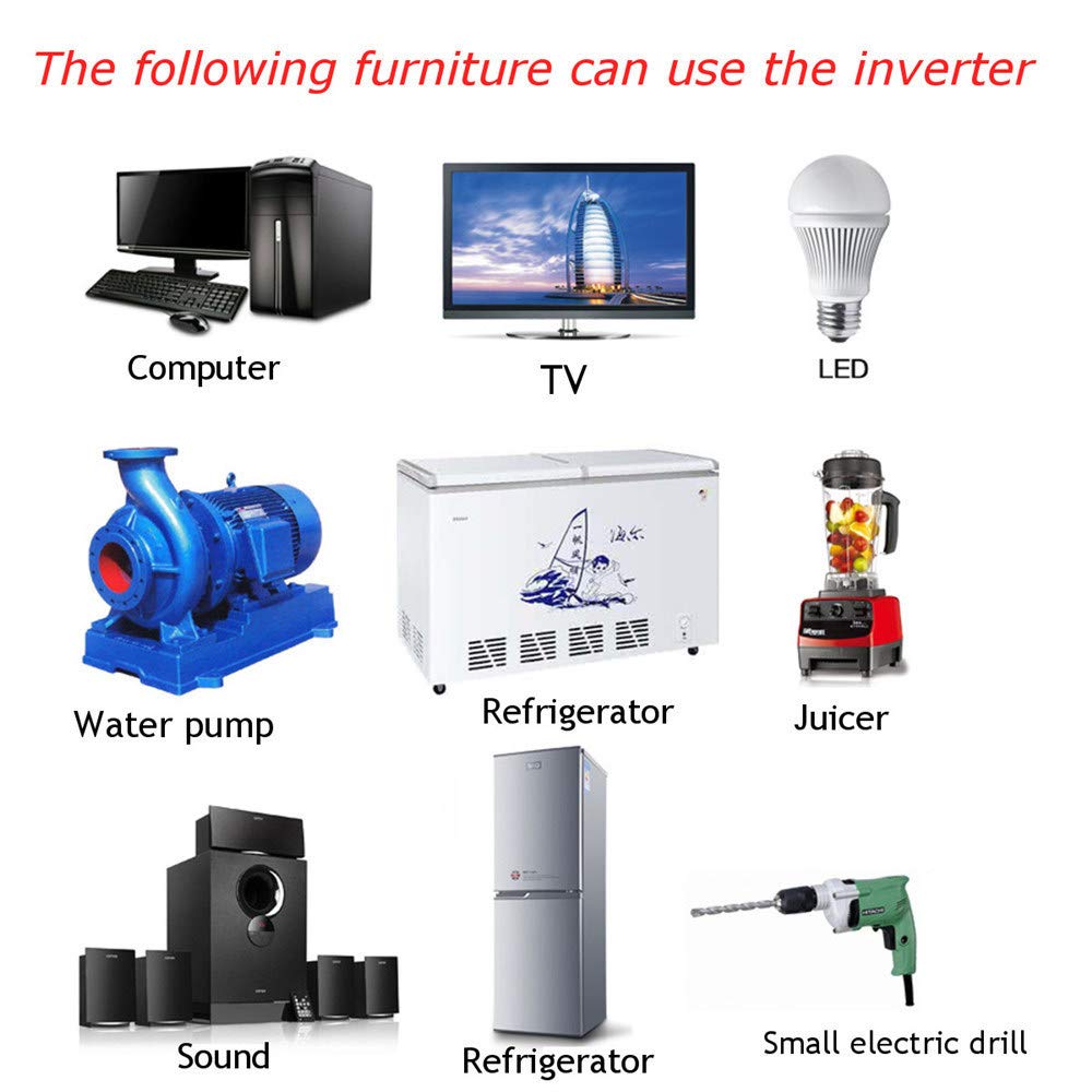 Inverter a onda sinusoidale pura (3000-6000W), 12/24 / 48/60 / 72V - 220V, trasformatore di potenza, schermo LCD + protezioni multiple, con cavo batteria,12V-6000W