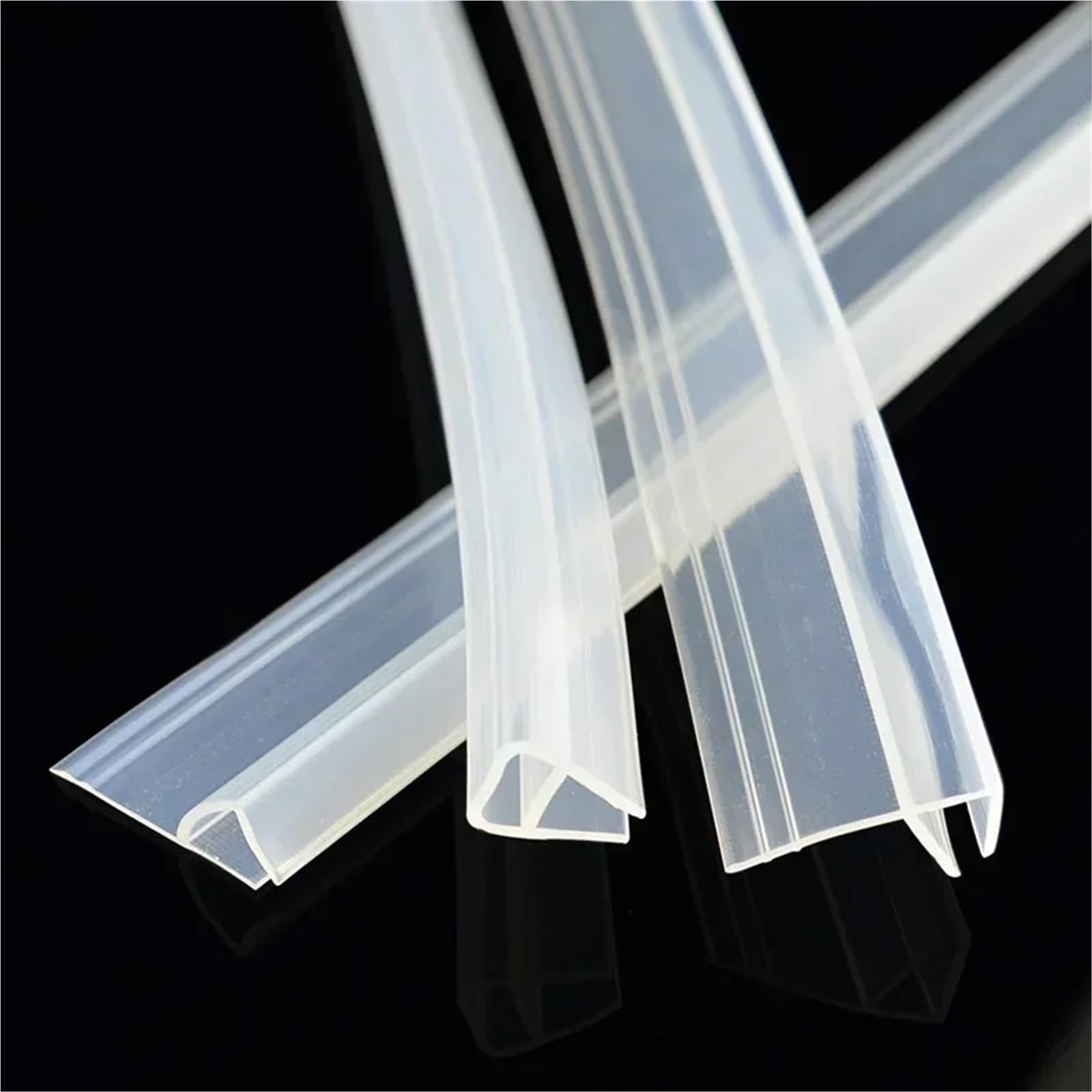 Tira Sellado Tiras De Sellado For Puertas Vidrio En Forma H/F/U, Silicona, For Baño, Ducha, Burletes, Cinta(H,6.0m,8mm)