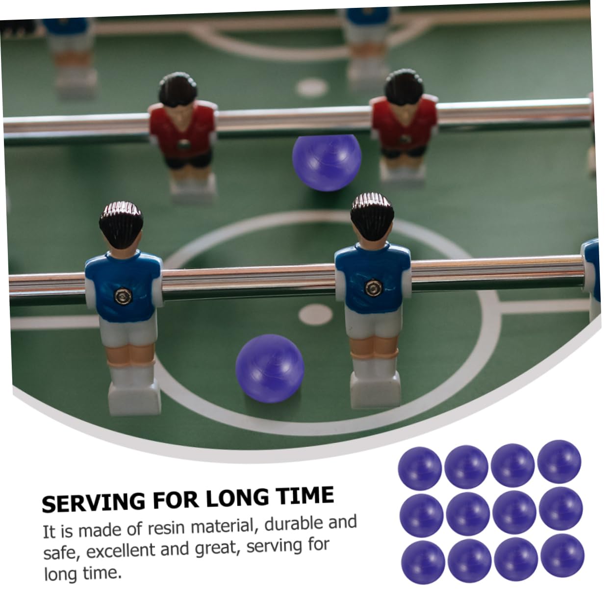 BESPORTBLE 4 Giocatori Da Calcio Balilla In Plastica – Stile Torneo, Rosso E Blu, Compatibili Con Aste Standard