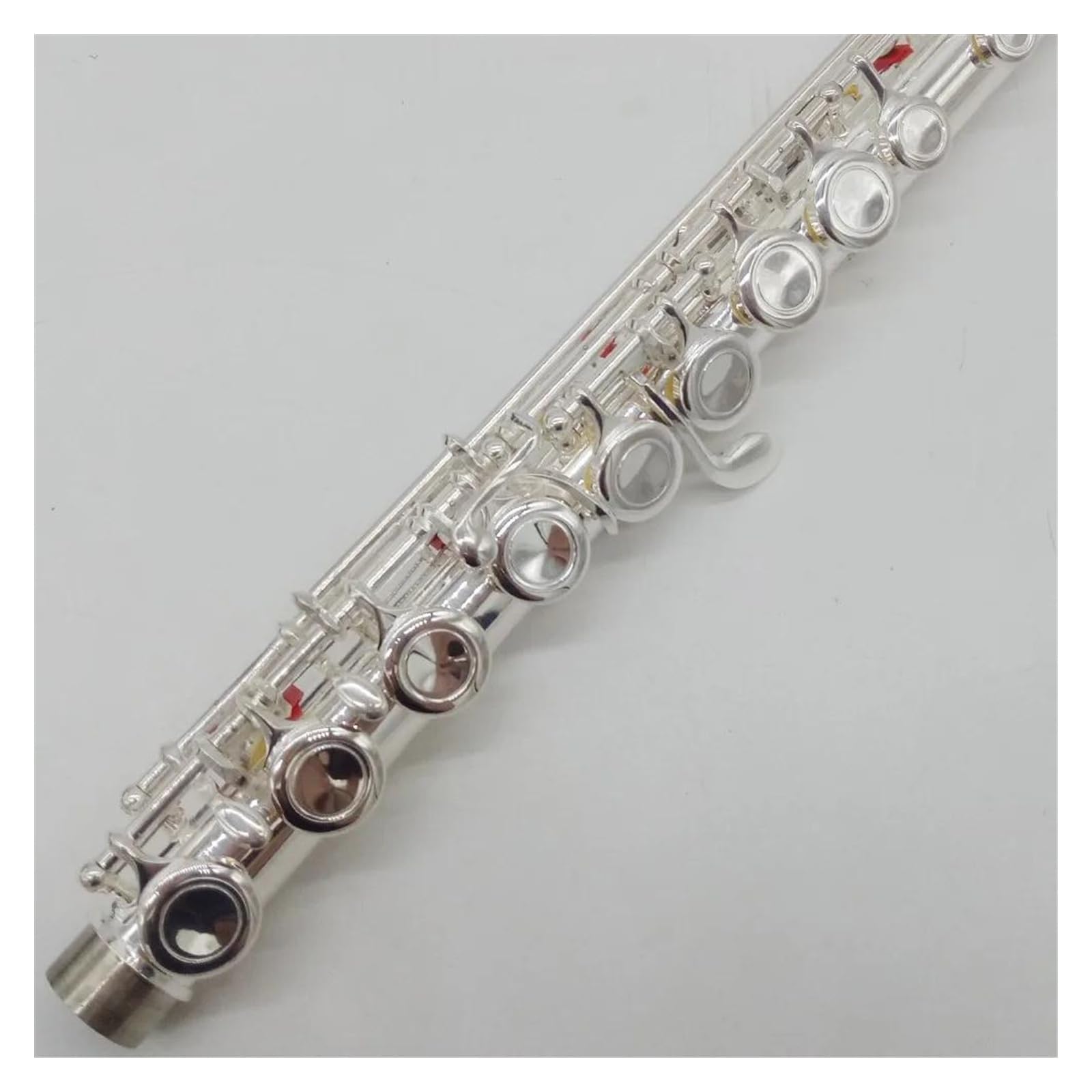 Professionale Flauto Traverso Flauto Placcato Argento Strumento Studente Testata Curva Flauti C Gamba 16 Fori Chiusi Chiave E Flauto