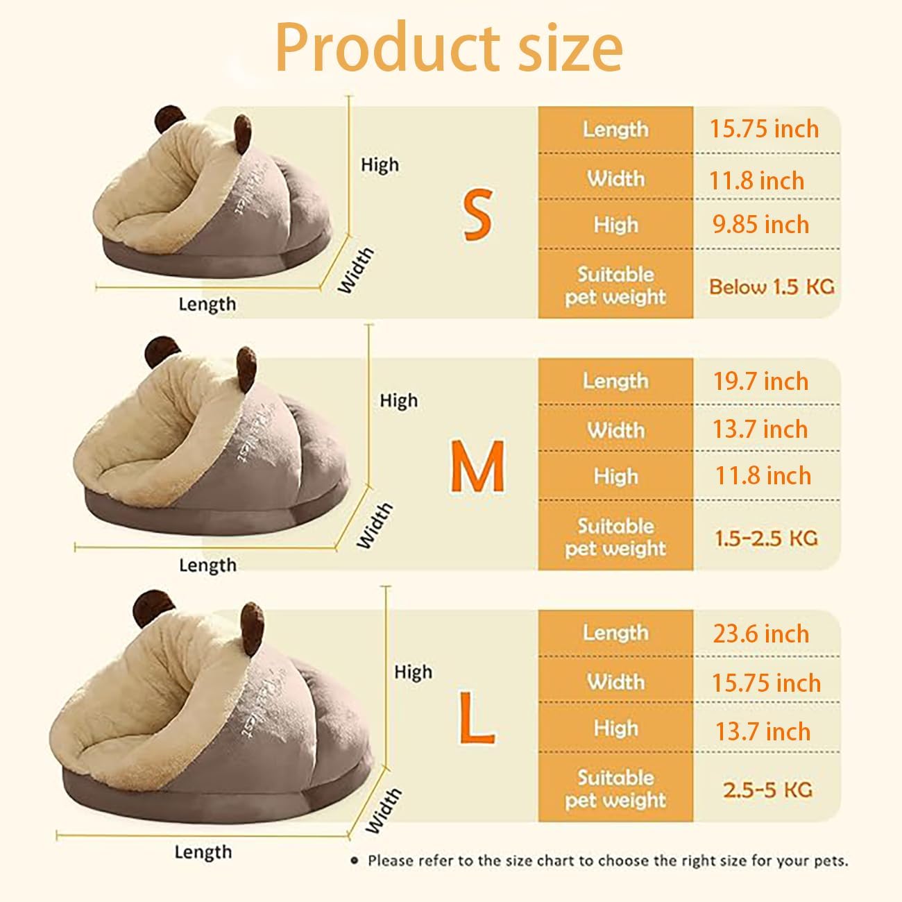 Small Dog and Cat Cave, Heated Pet Tent for Medium Puppies, Kitty Dogs, Cute Nest, Thick Fleece Warm Soft Sleeping Bag, Cozy Indoor Bed for Cats and Kittens (M, Green)