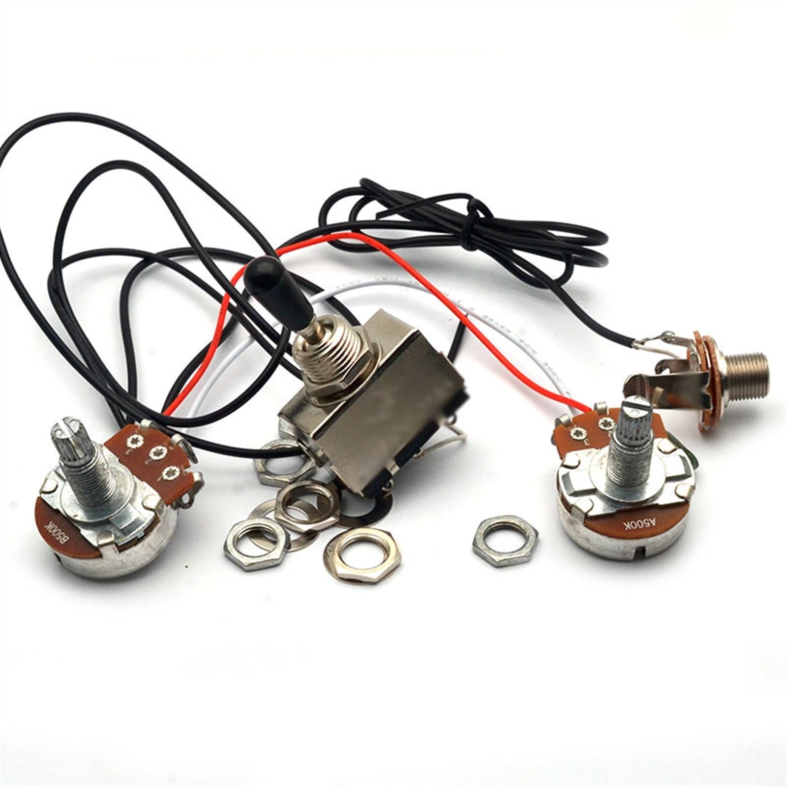 10 Zestaw Kable W Wiązce Gitary Elektrycznej Prewired Dwa Przetworniki 3-drożny Przełącznik Dwupozycyjny Do Gitary Elektrycznej zestaw wiązek przewodów do gitary elektrycznej