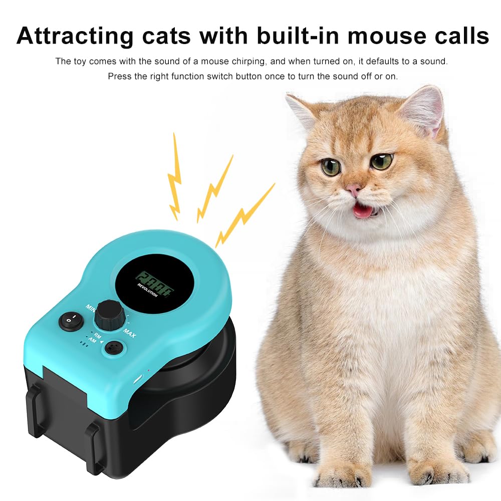 Juguetes para Gatos, Juguetes Eléctricos Eecargables para Gatos Automático/Control Remoto Juguete Interactivo Gato Velocidad Variable Juguetes Gatos
