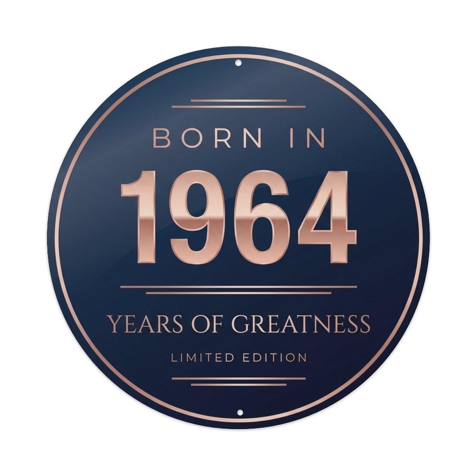 Born In 1964 Years Of Greatness Ornate Style Metal Tin Sign