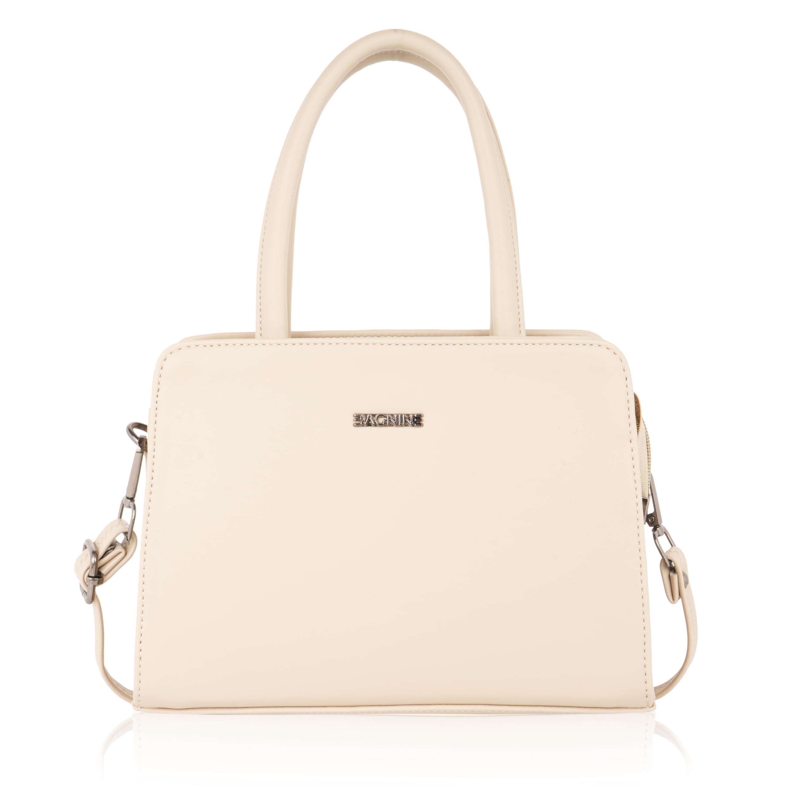 bagnine Handbag for Women | Structured Satchel Design | Dual Top Handles with Removable Adjustable Strap | Zipper Closure | Elegant Carry Purse for Office, Shopping & Daily Use-picture-27