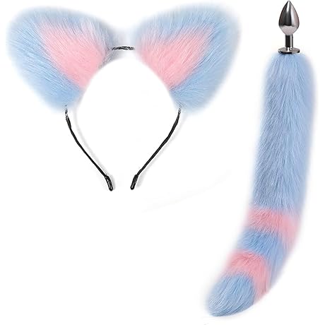 Wolf Fox Furry Tail Plug and Ears Headband