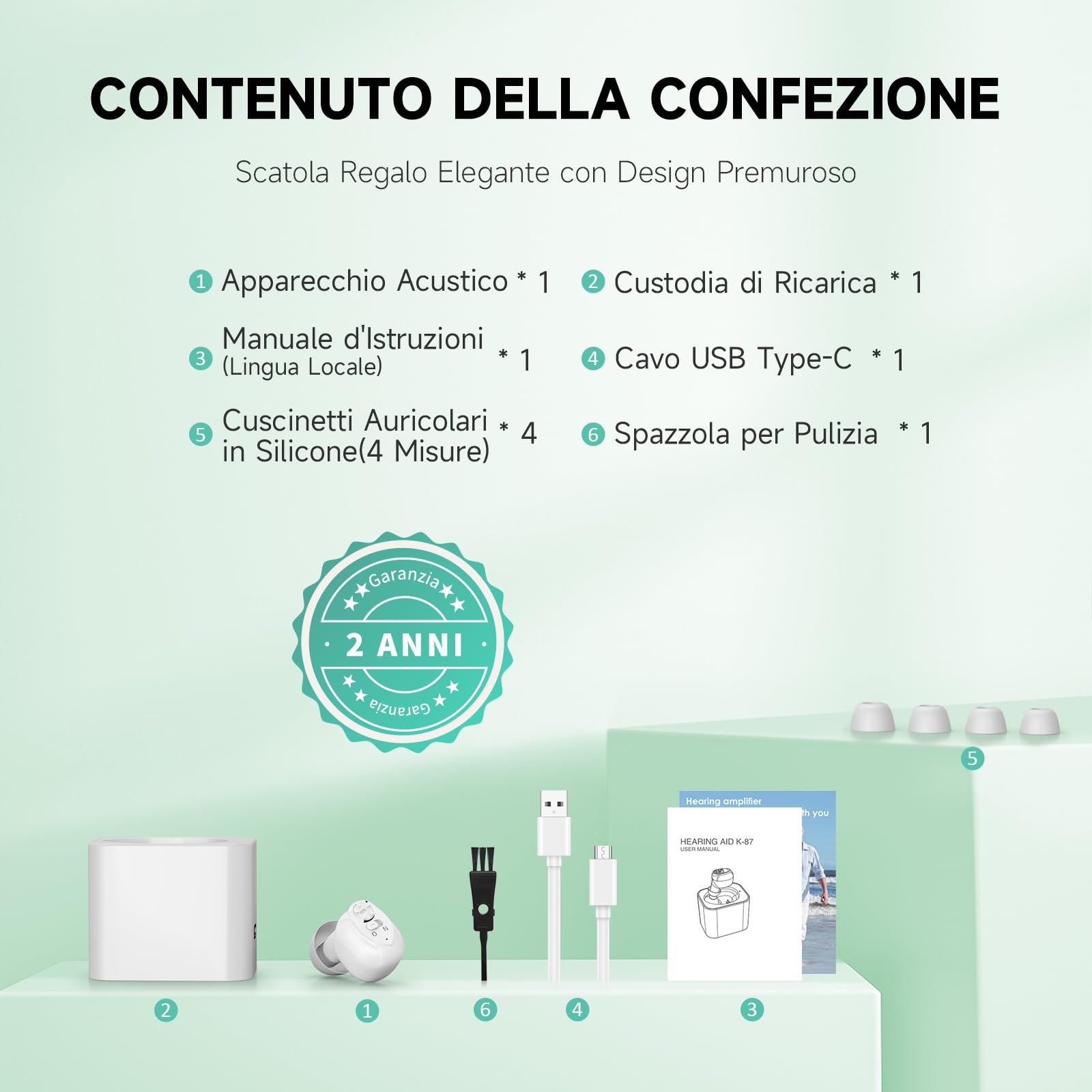 Britzgo K87 - Dispositivo audio premium con ricarica rapida, durata della batteria di 35 ore, bianco