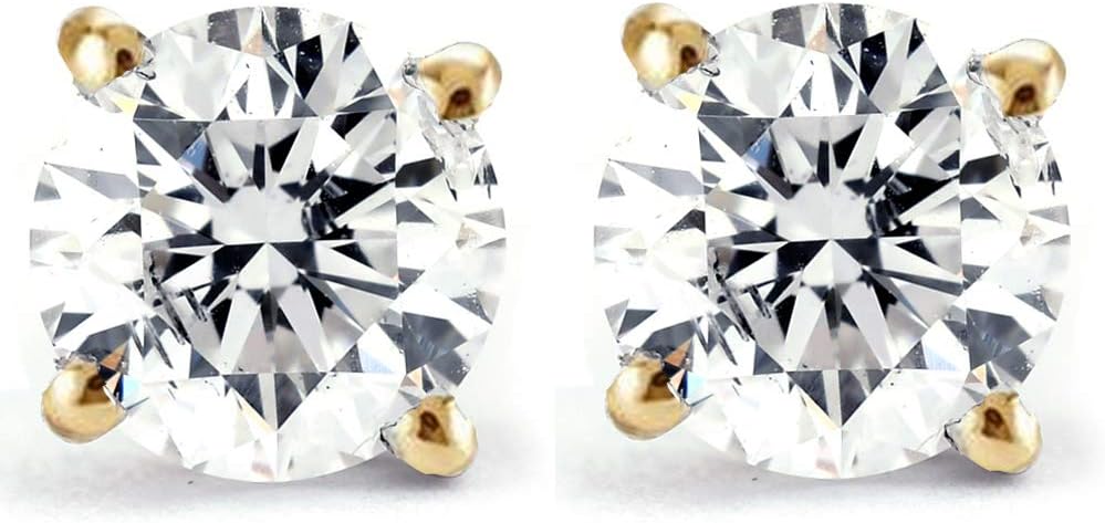 Pompeii 1/4 Ct TDW Genuine Diamond Studs Available in 14k White or Yellow Gold